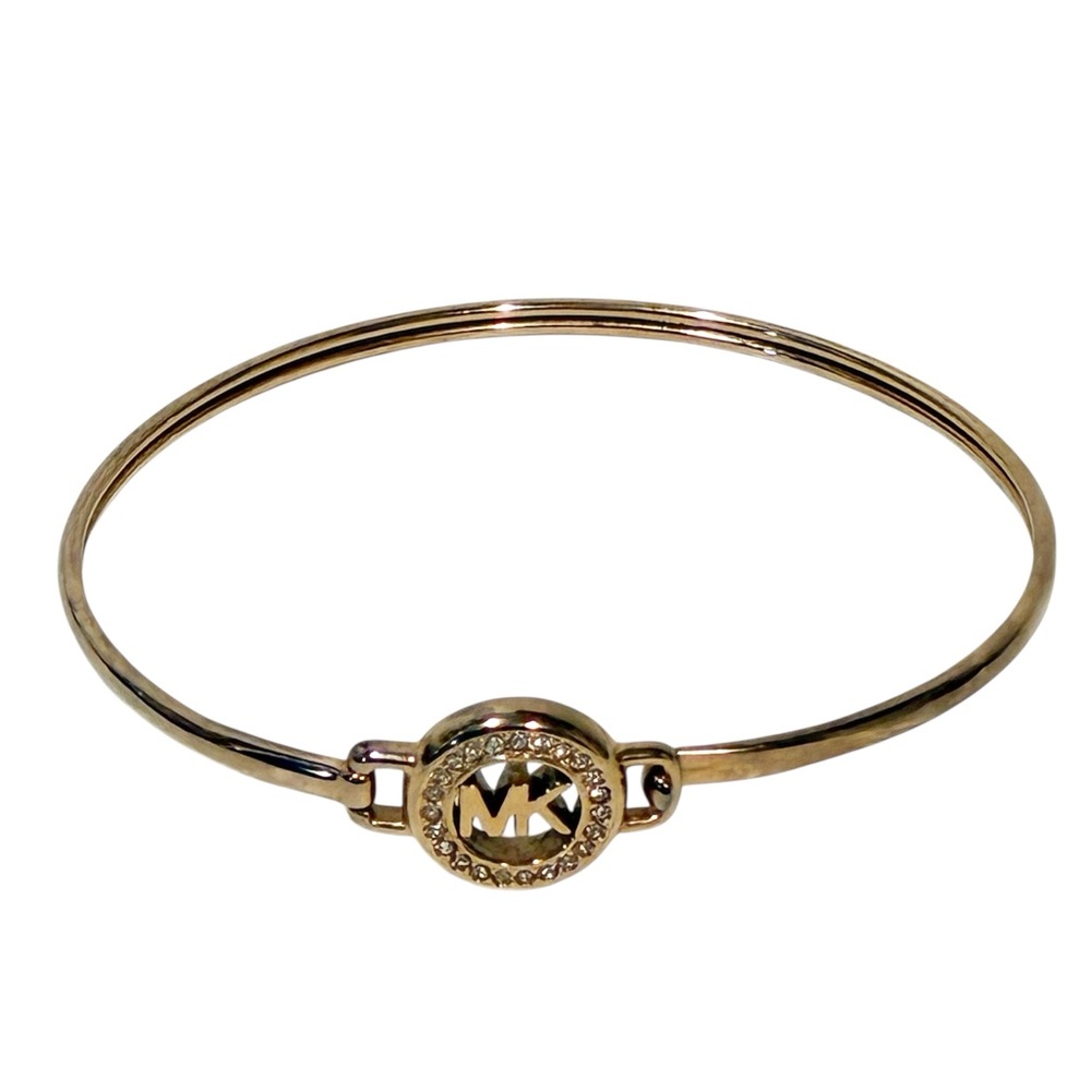 MICHAEL KORS Exclusive MK Logo Gold Tone‎ Crystal Bracelet